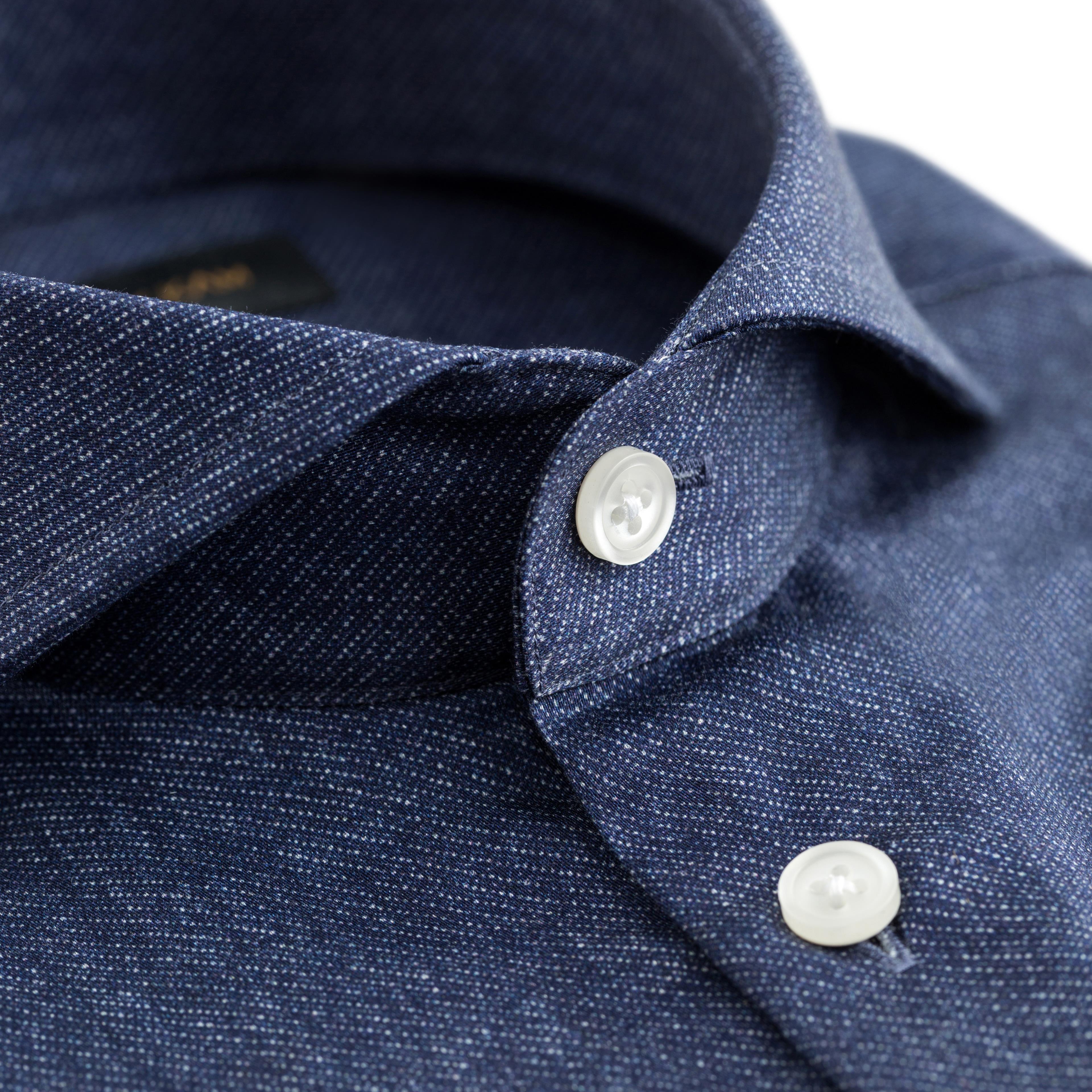 NAVY DENİM PRINT SHİRTS