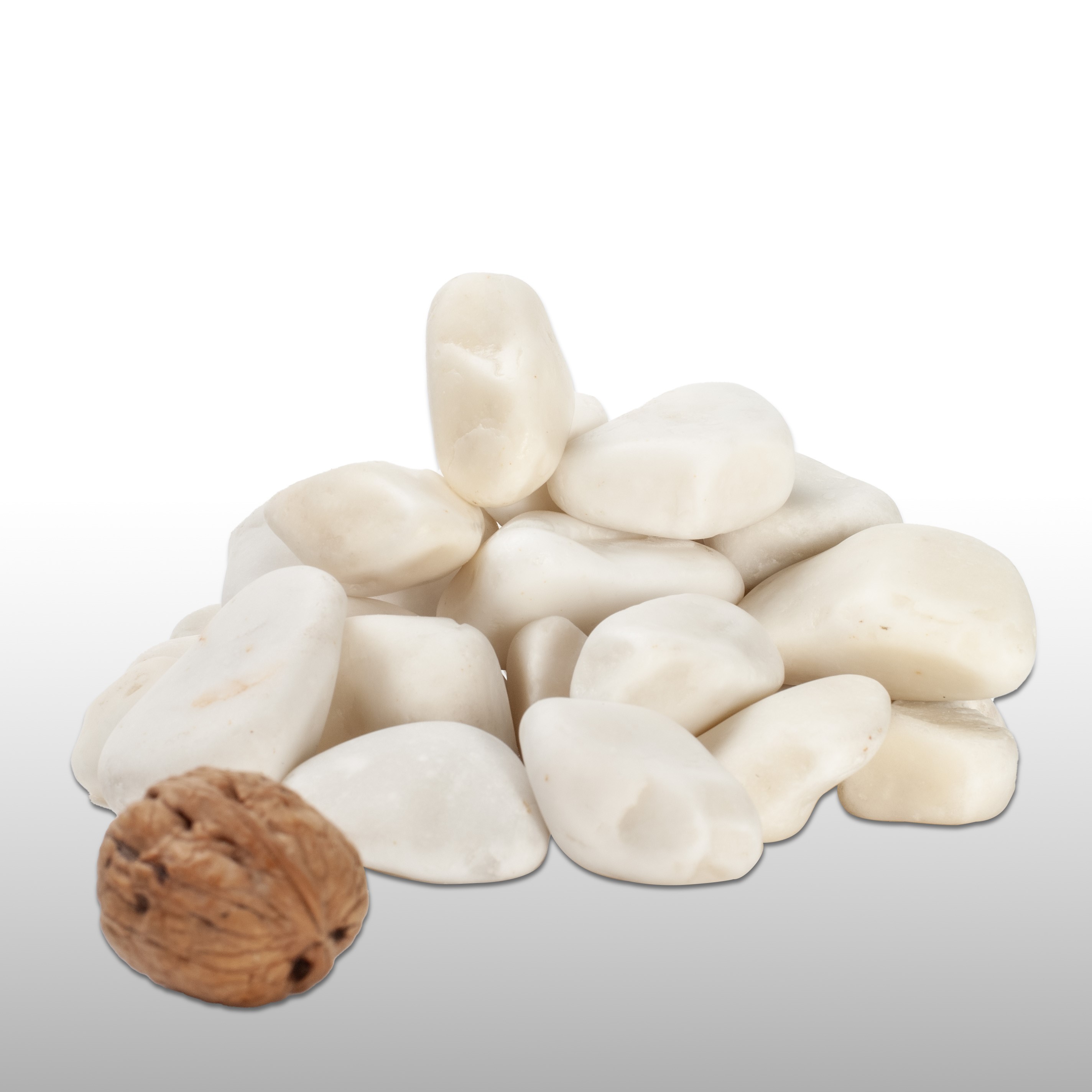 Tamburlanmış Dolomit Taşı | Beyaz | Eurostore - 2-4 cm