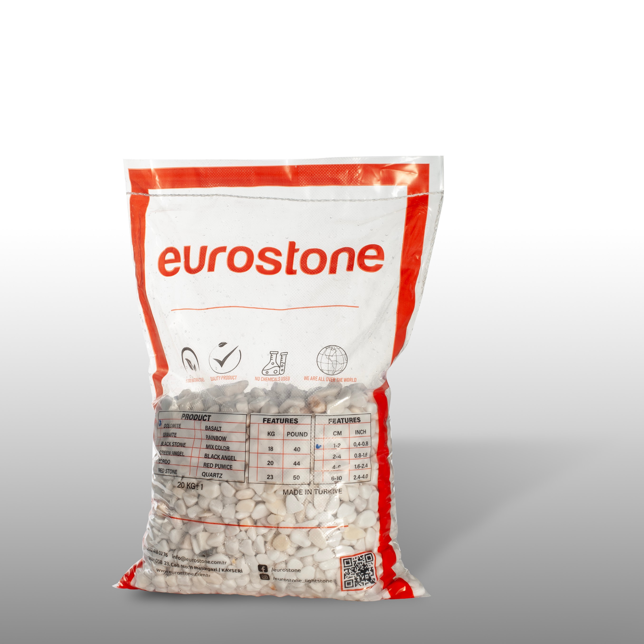 Tamburlanmış Dolomit Taşı | Beyaz | Eurostore