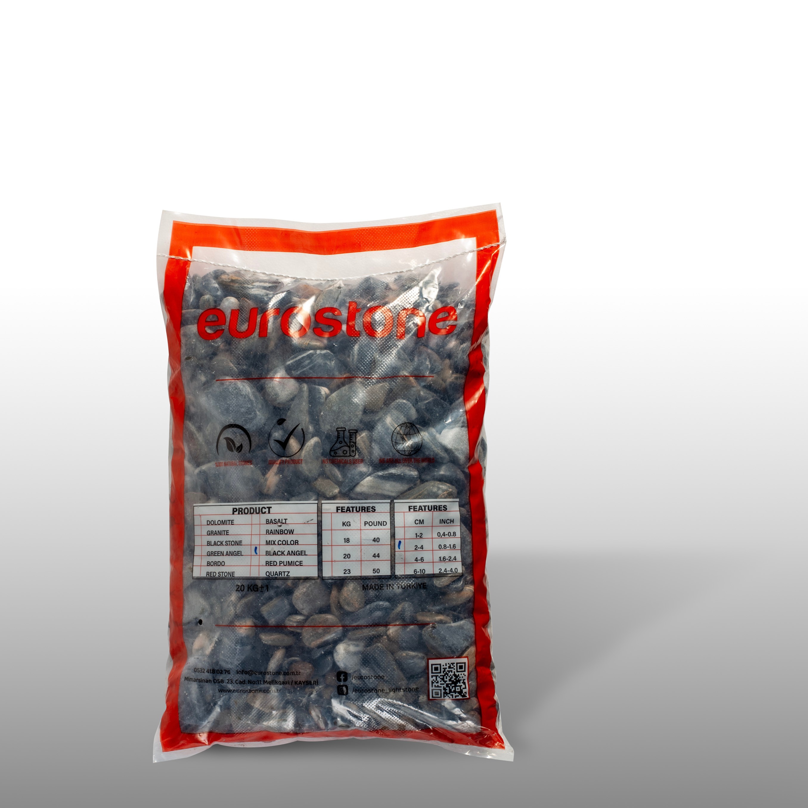 Tamburlanmış Black Angel Doğal Taş | Eurostore