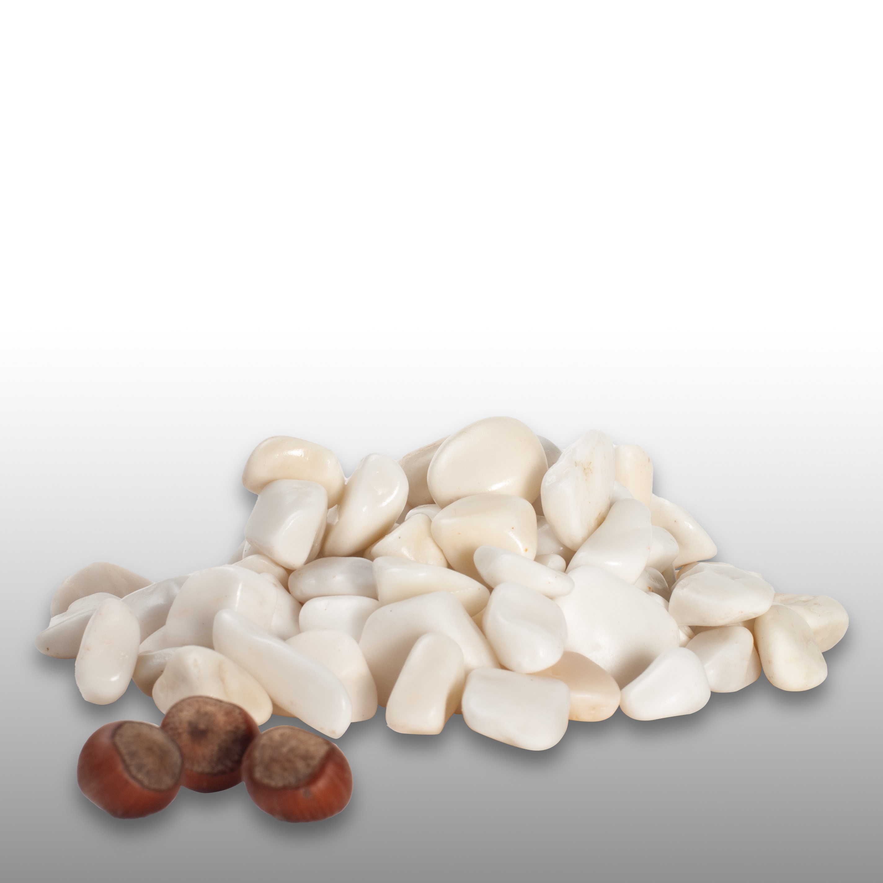 Tamburlanmış Dolomit Taşı | Beyaz | Eurostore - 1-2 cm