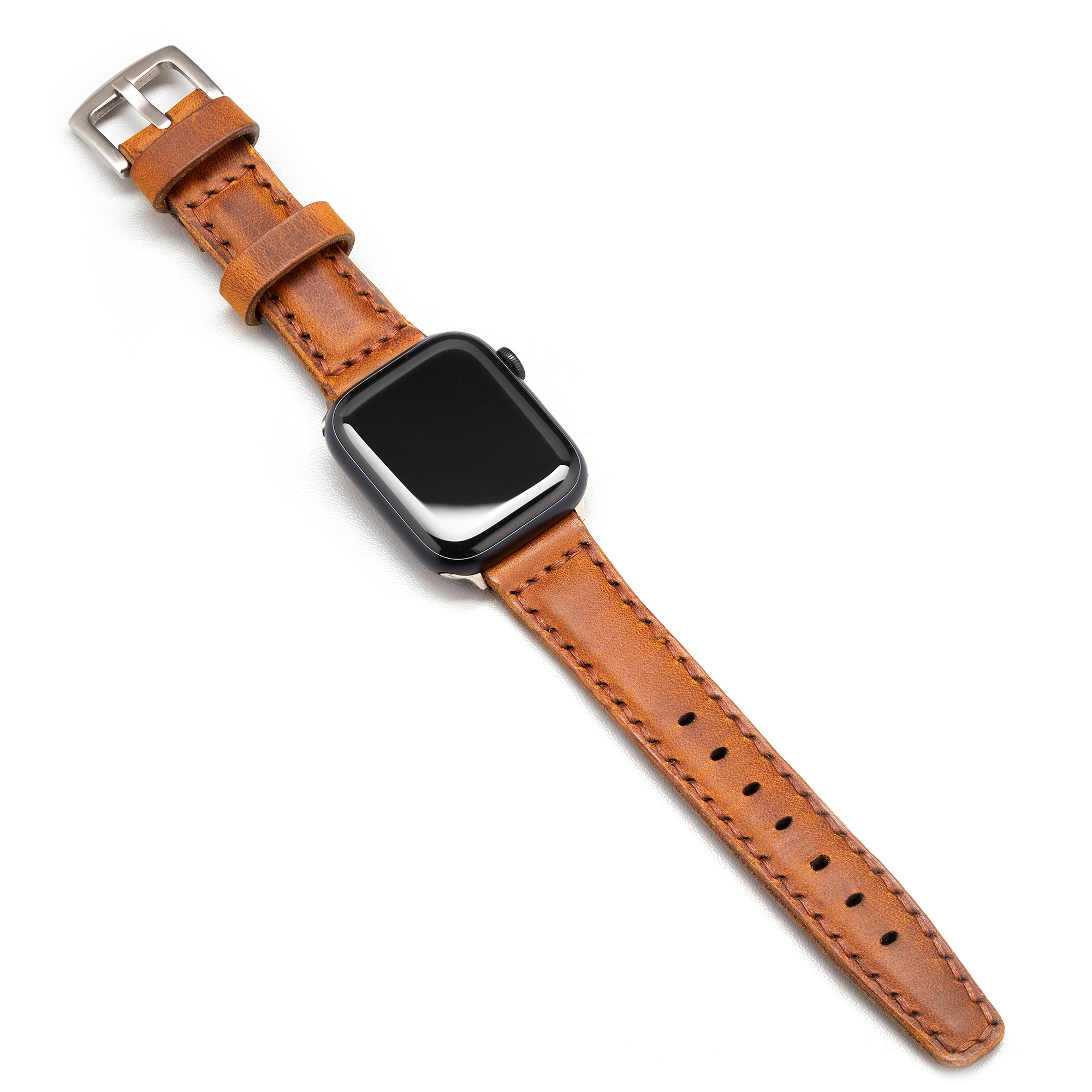 Apple Watch Çift Kat Deri Kordon