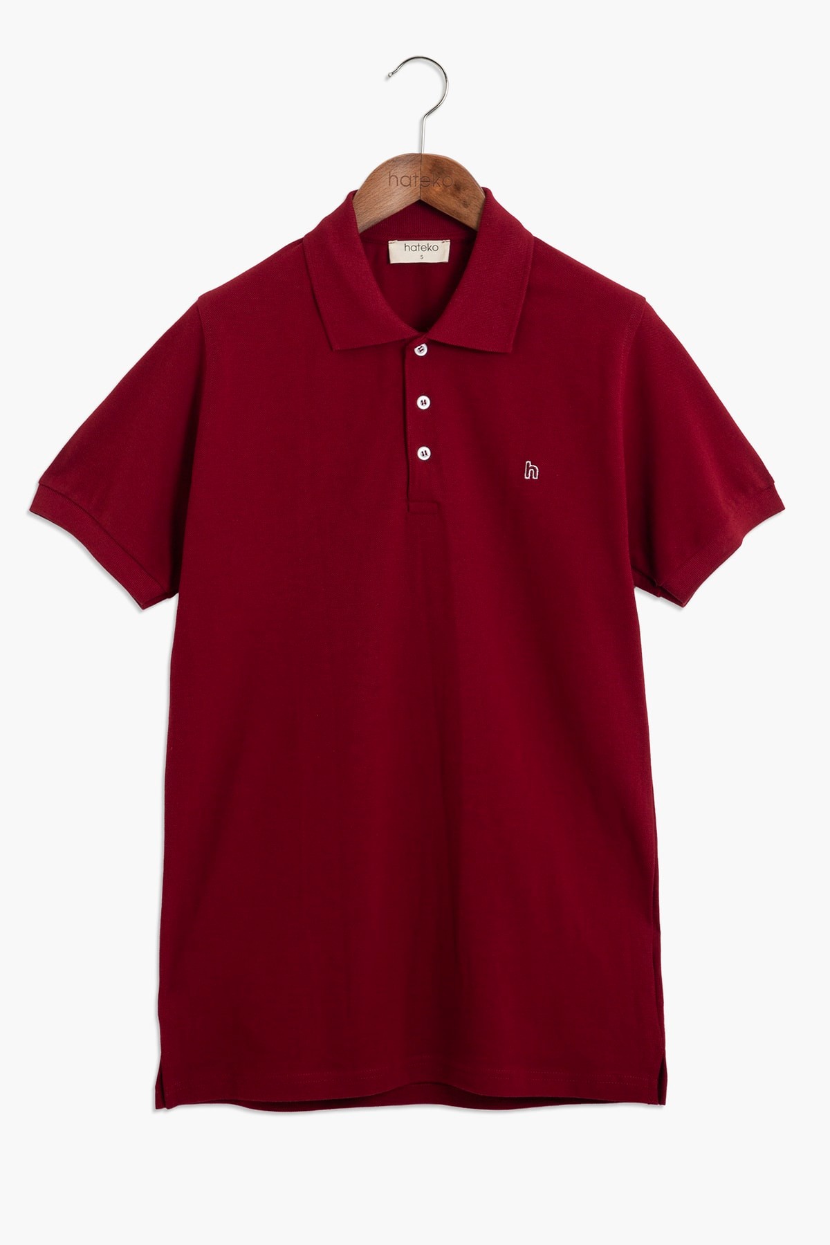 100% Cotton Polo T-Shirt - Maroon