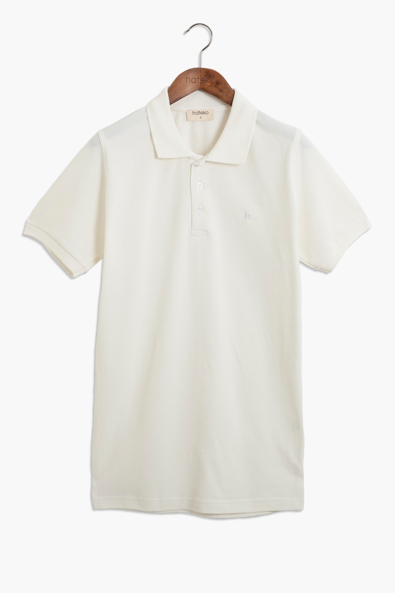 100% Cotton Polo T-Shirt - Ecru