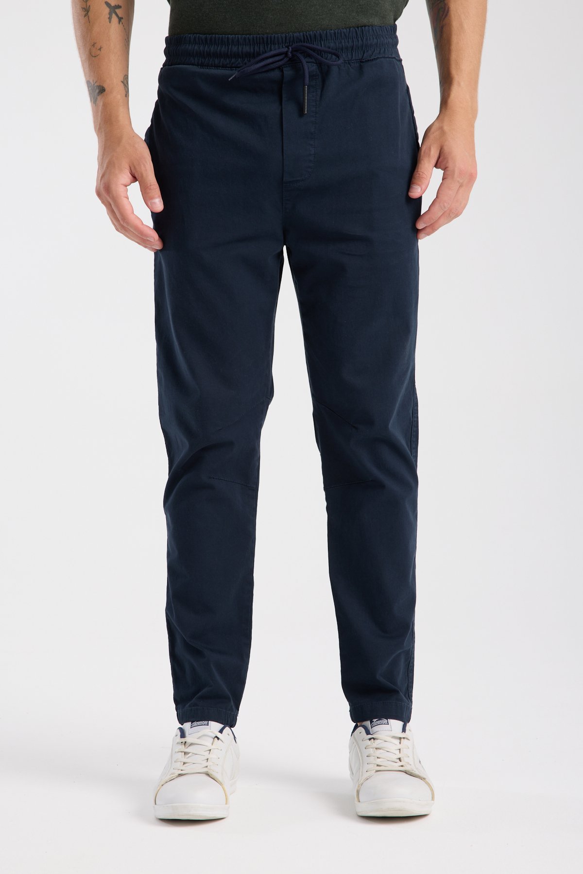 Raus Denim Beli İpli Chino Jogger Pantolon - Navy