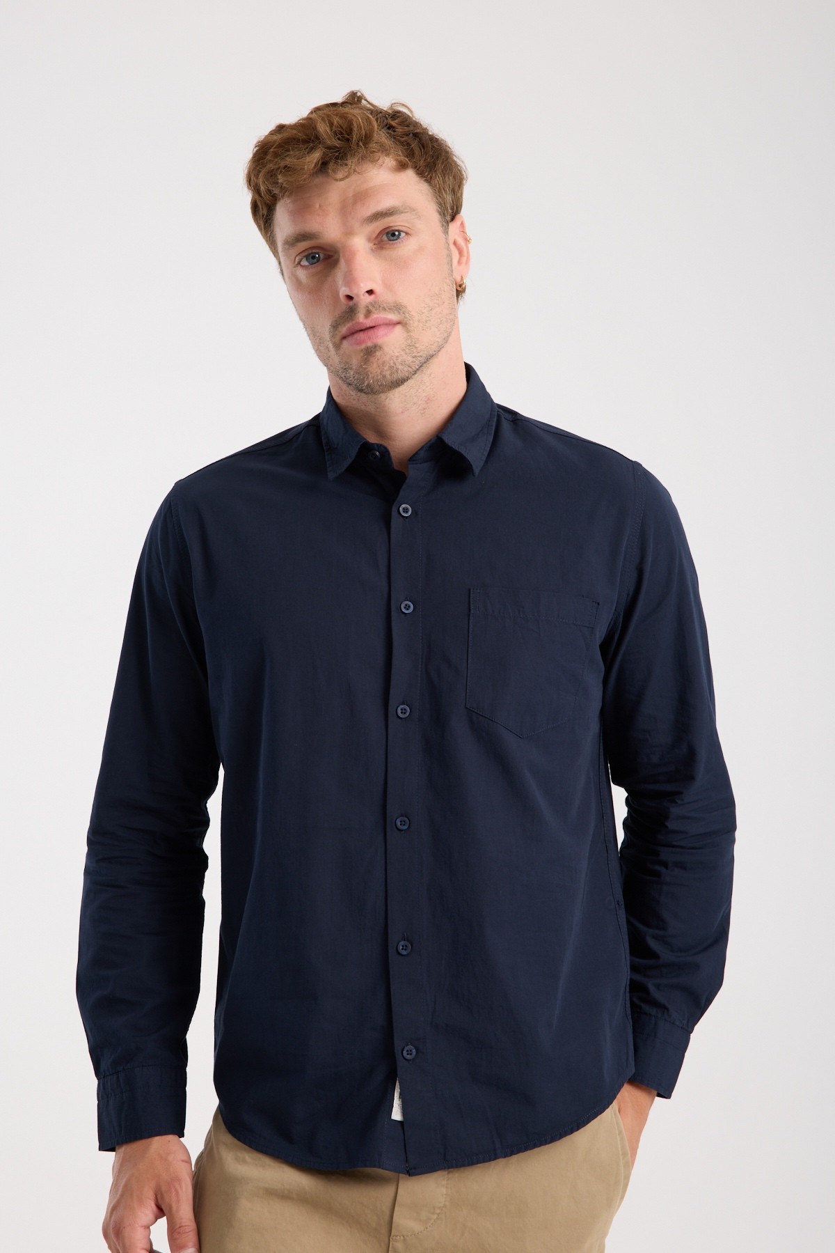 Raymons %100 Pamuk Poplin Gömlek - Navy