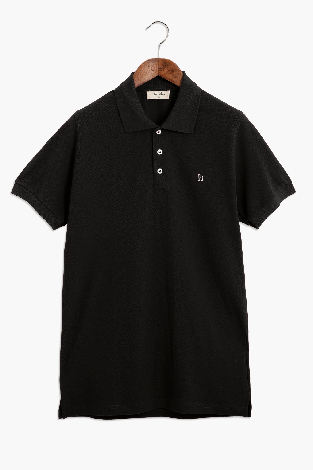 100% Cotton Polo T-Shirt - Black