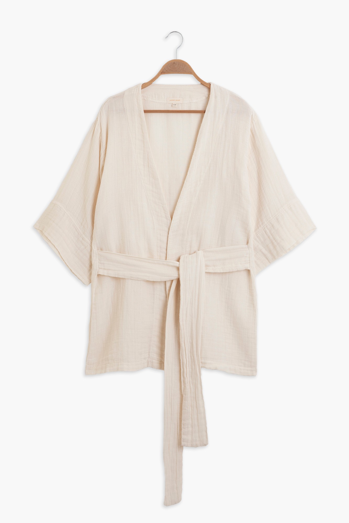 Summer People %100 Pamuk Müslin Unisex Kimono - Ekru