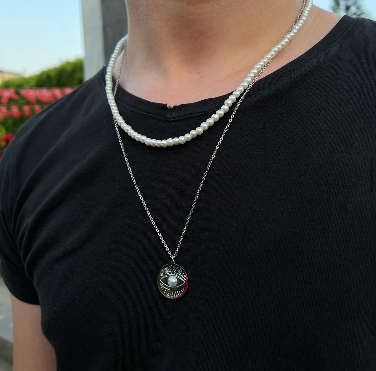 Göz Kolye İncili Set