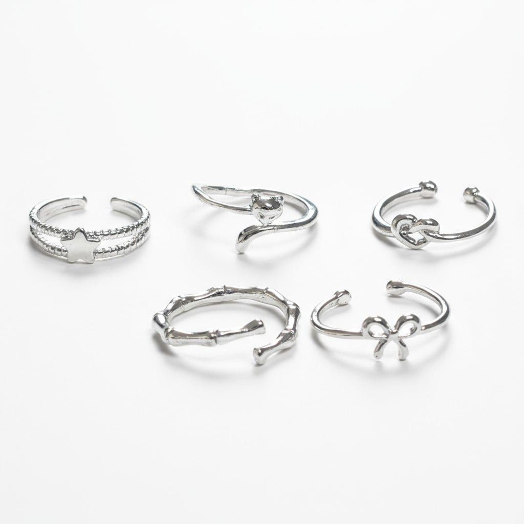 Ayarlanabilir 5'li Yüzük Seti