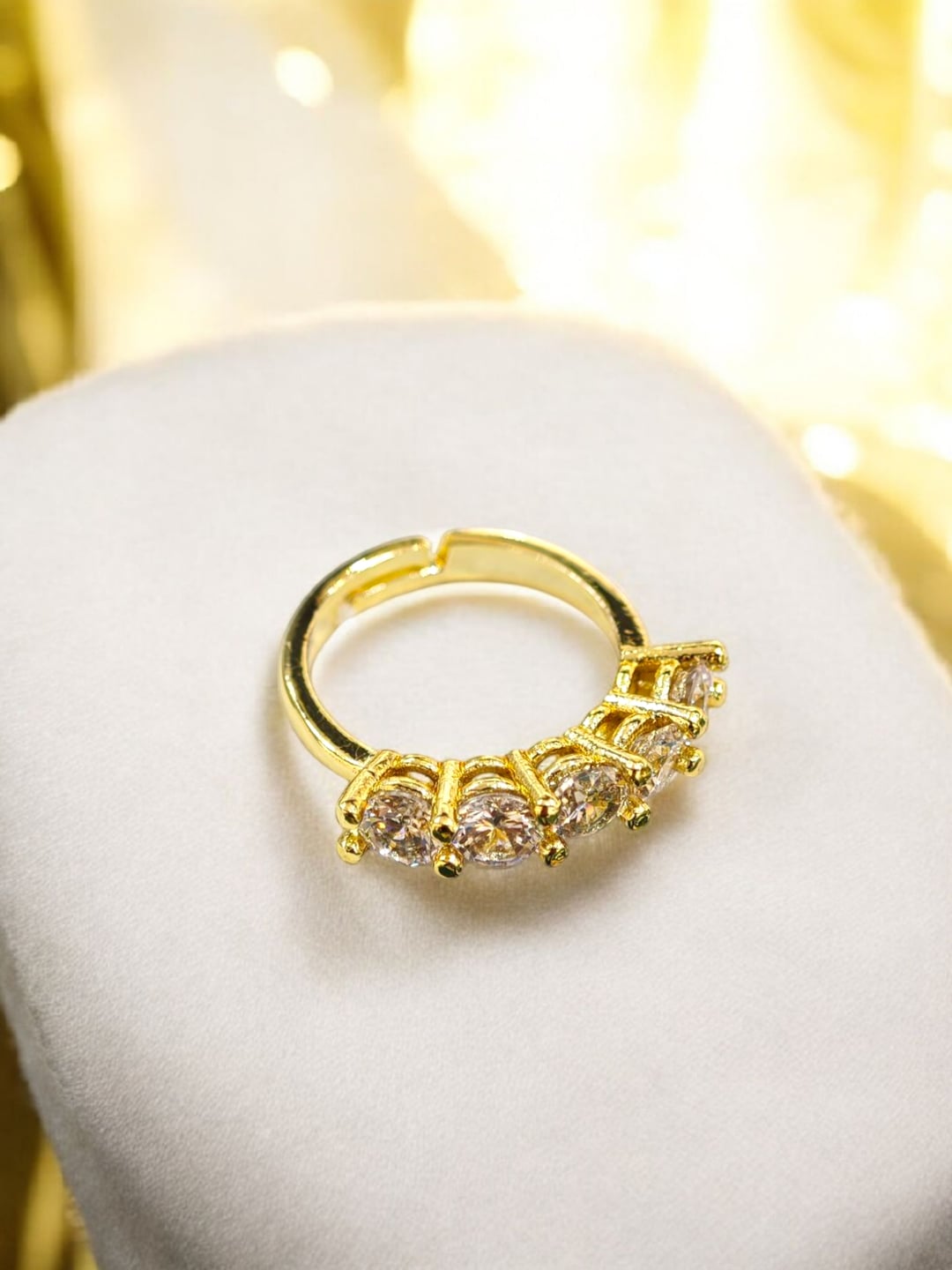 Ayarlanabilir Beş Taşlı Yüzük