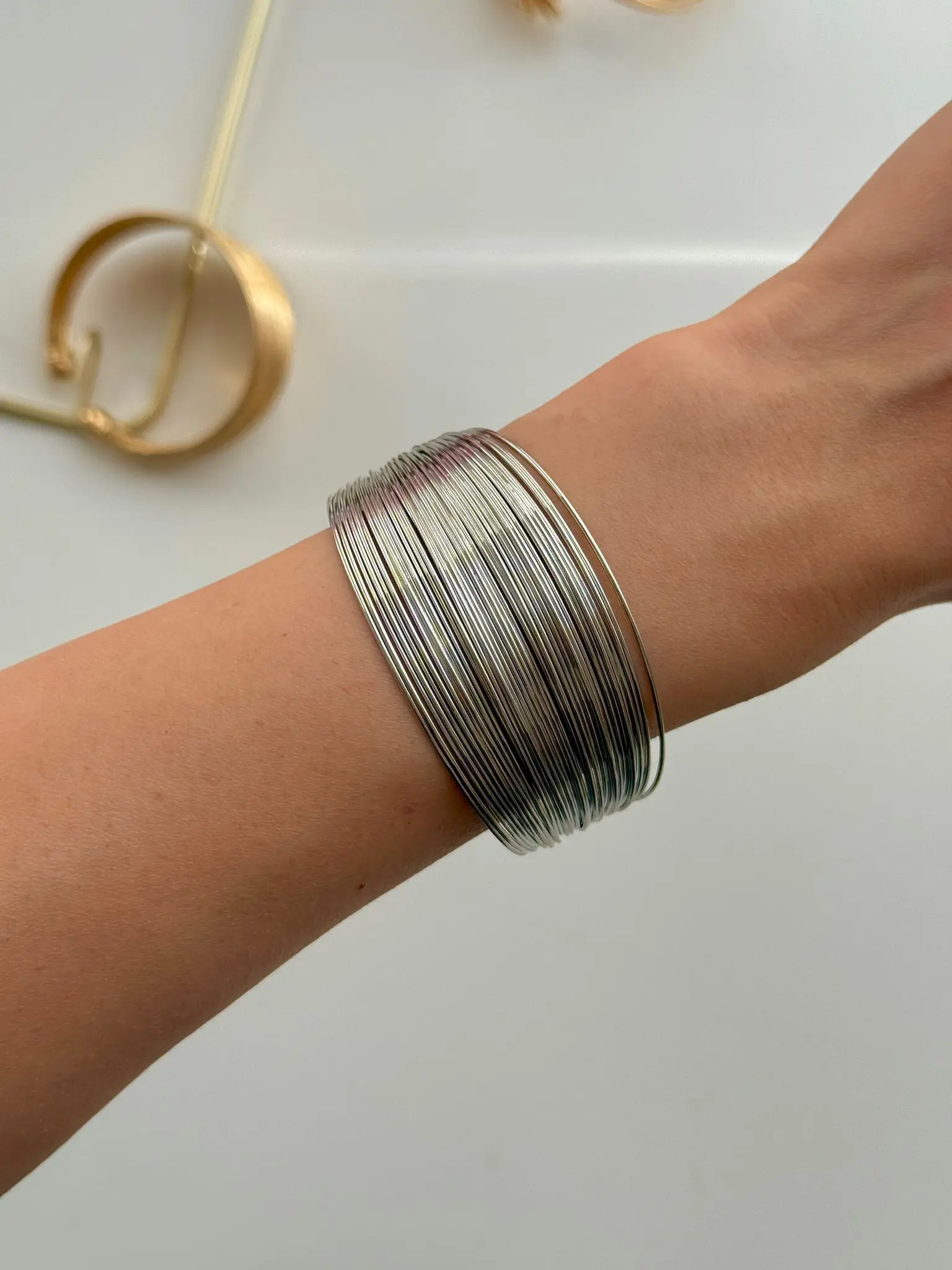 Çoklu Tel Bilezik - Gümüş Renk 1