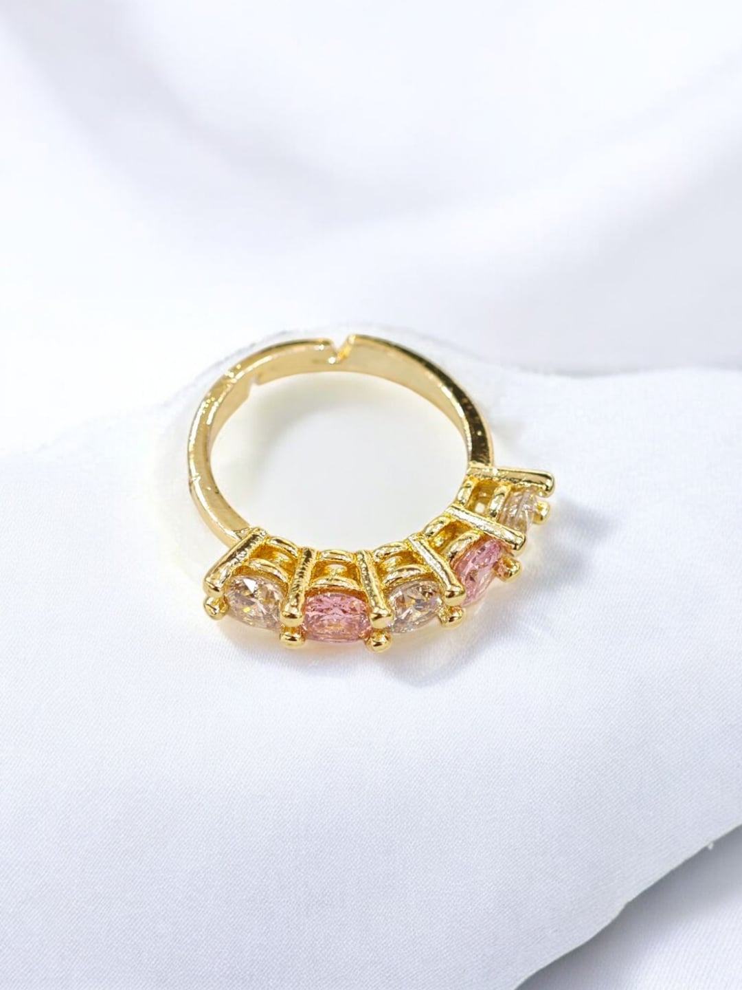 Ayarlanabilir Beş Taş Detaylı Renkli Yüzük