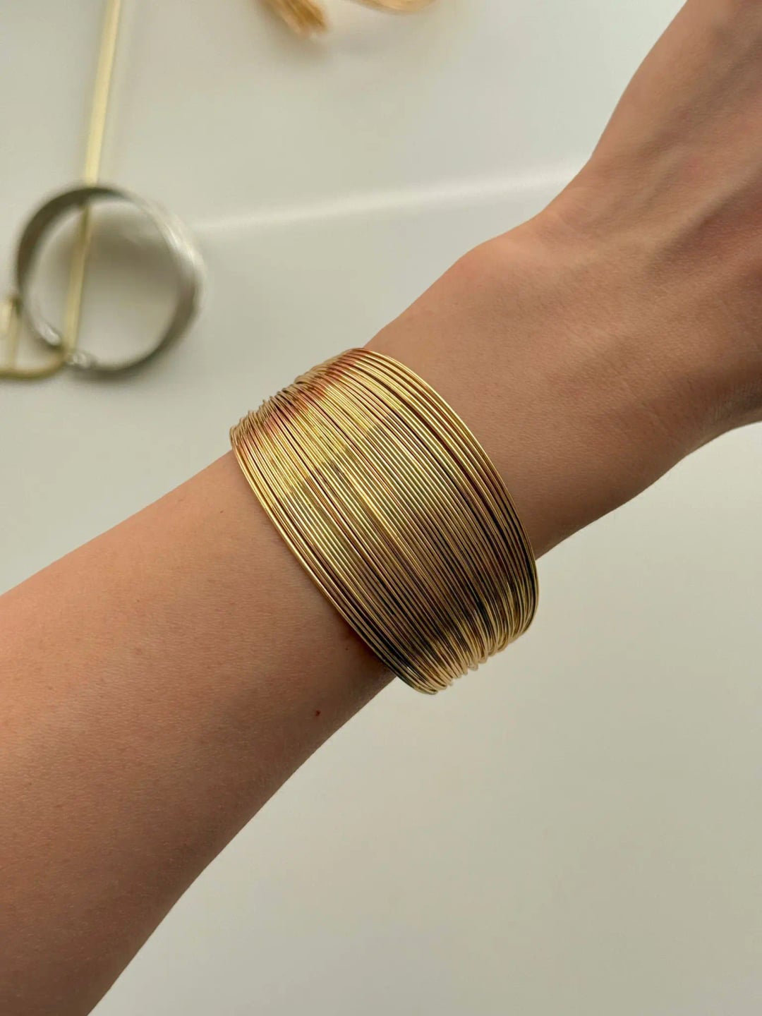 Çoklu Tel Bilezik - Gold Renk 1