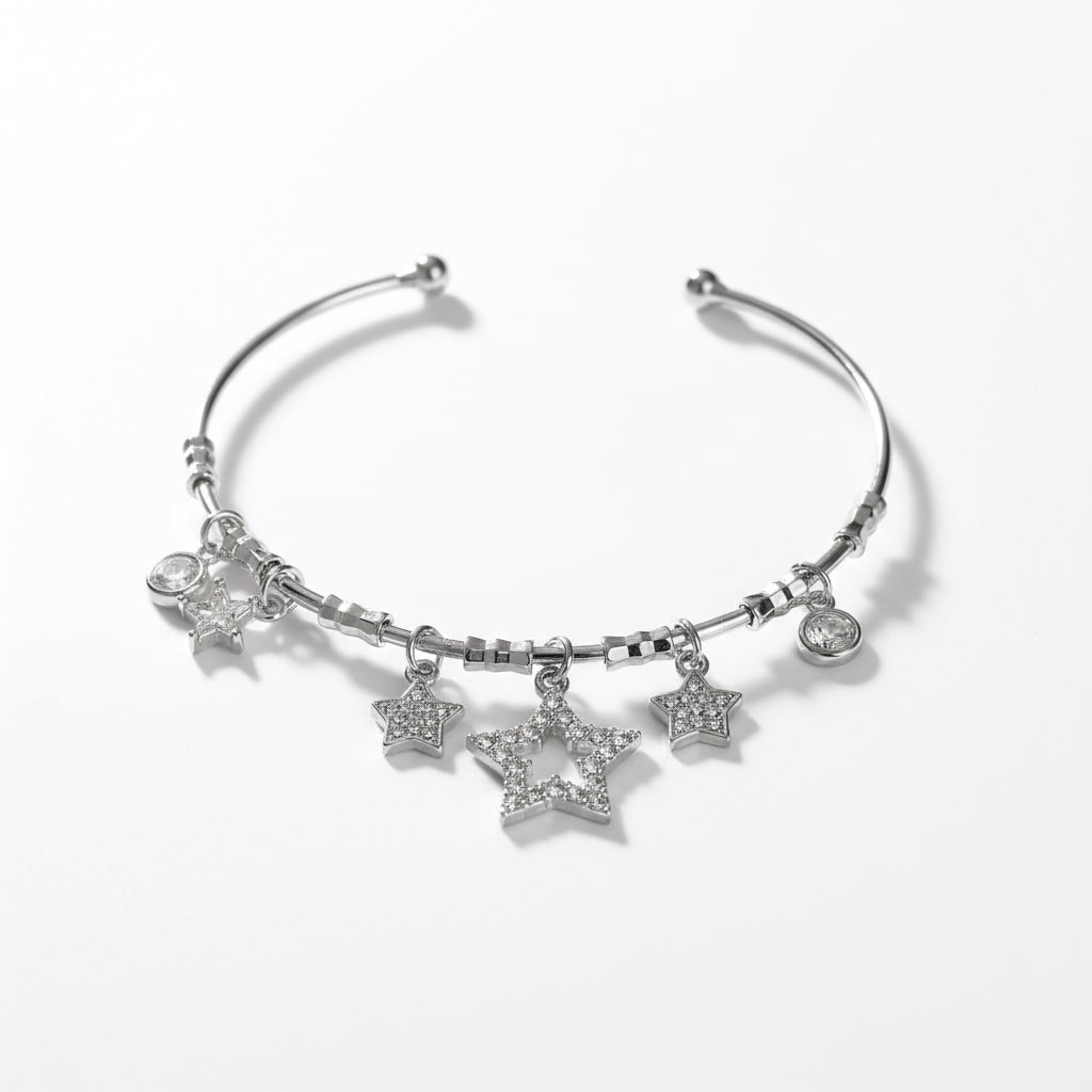Sallantılı Yıldız Taşlı Bileklik