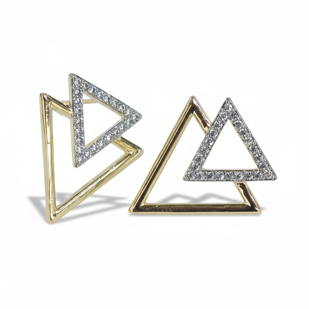 Modern Üçgen Taşlı