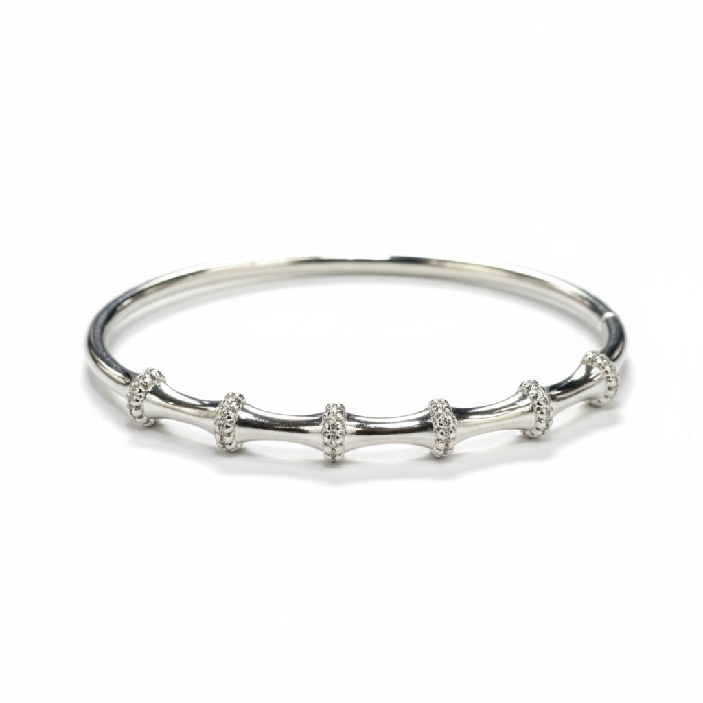 Kemik Modern Bileklik - Gümüş