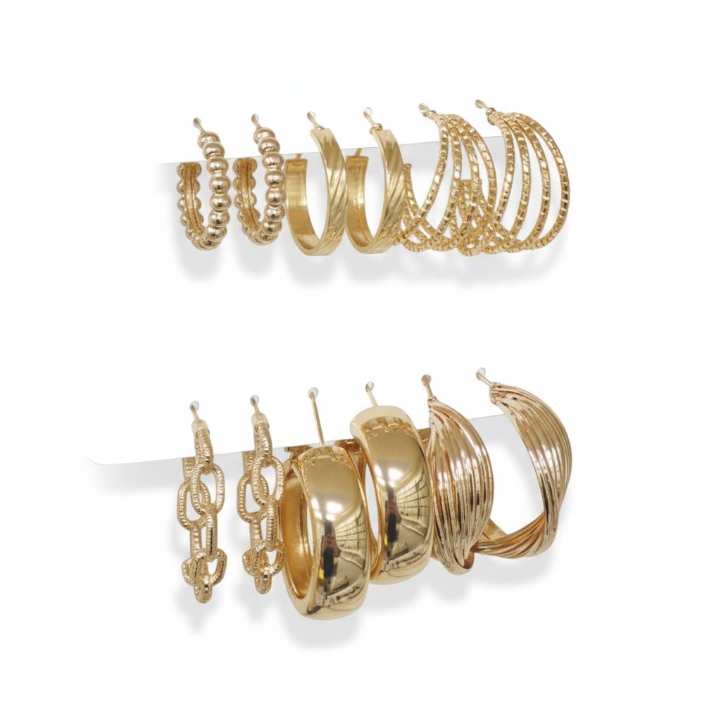 6 Çift Küpe Seti - Model 2