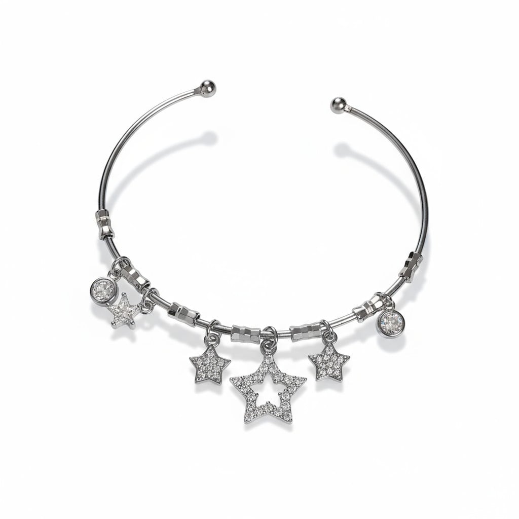Sallantılı Yıldız Taşlı Bileklik