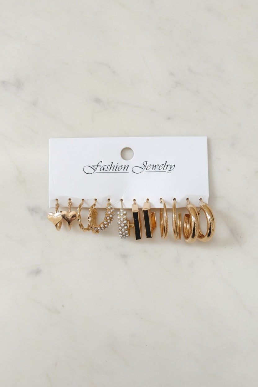 6 Çift Küpe Seti - Model 1