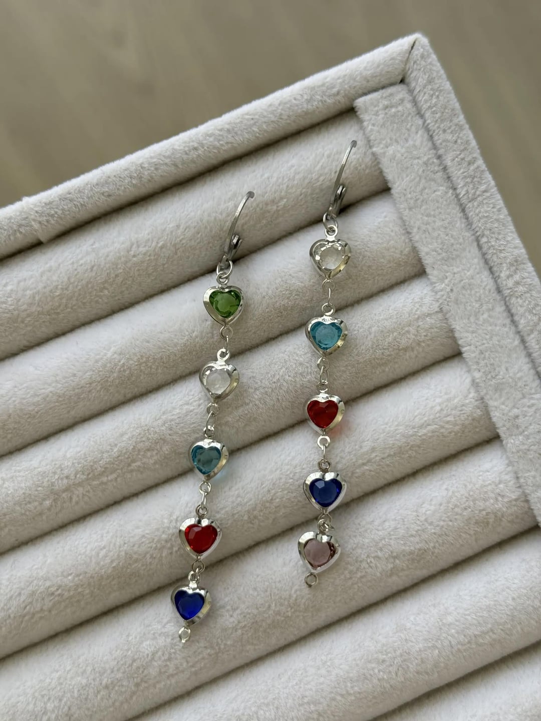 Renkli Kadın Küpe - Kalp