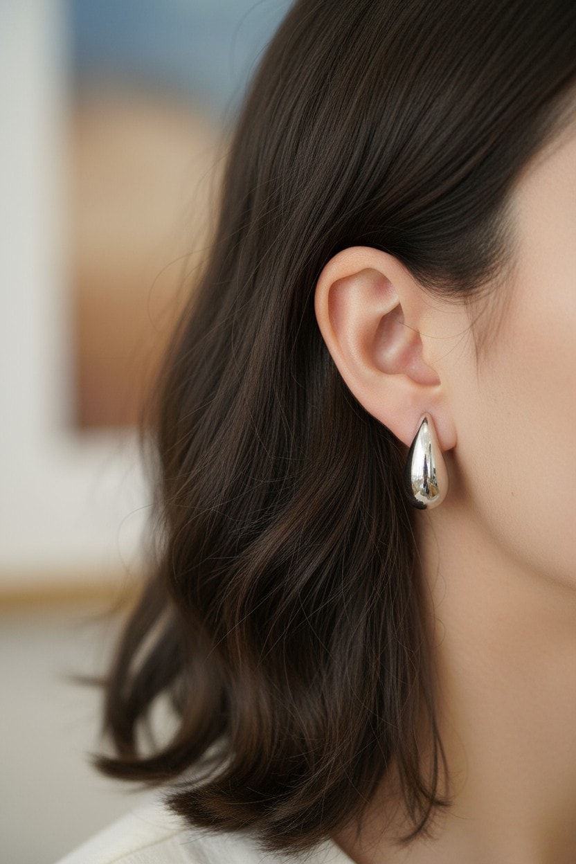 Bottega Damla Küpe - Gümüş