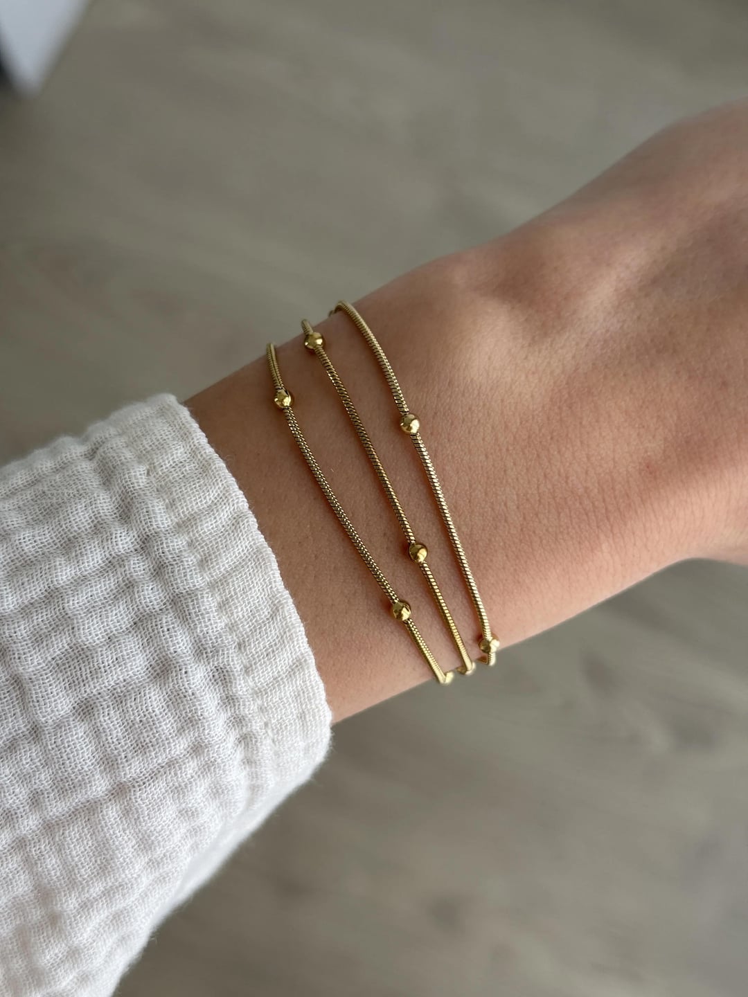 Modern Topçuklu Dorika Bileklik Çelik