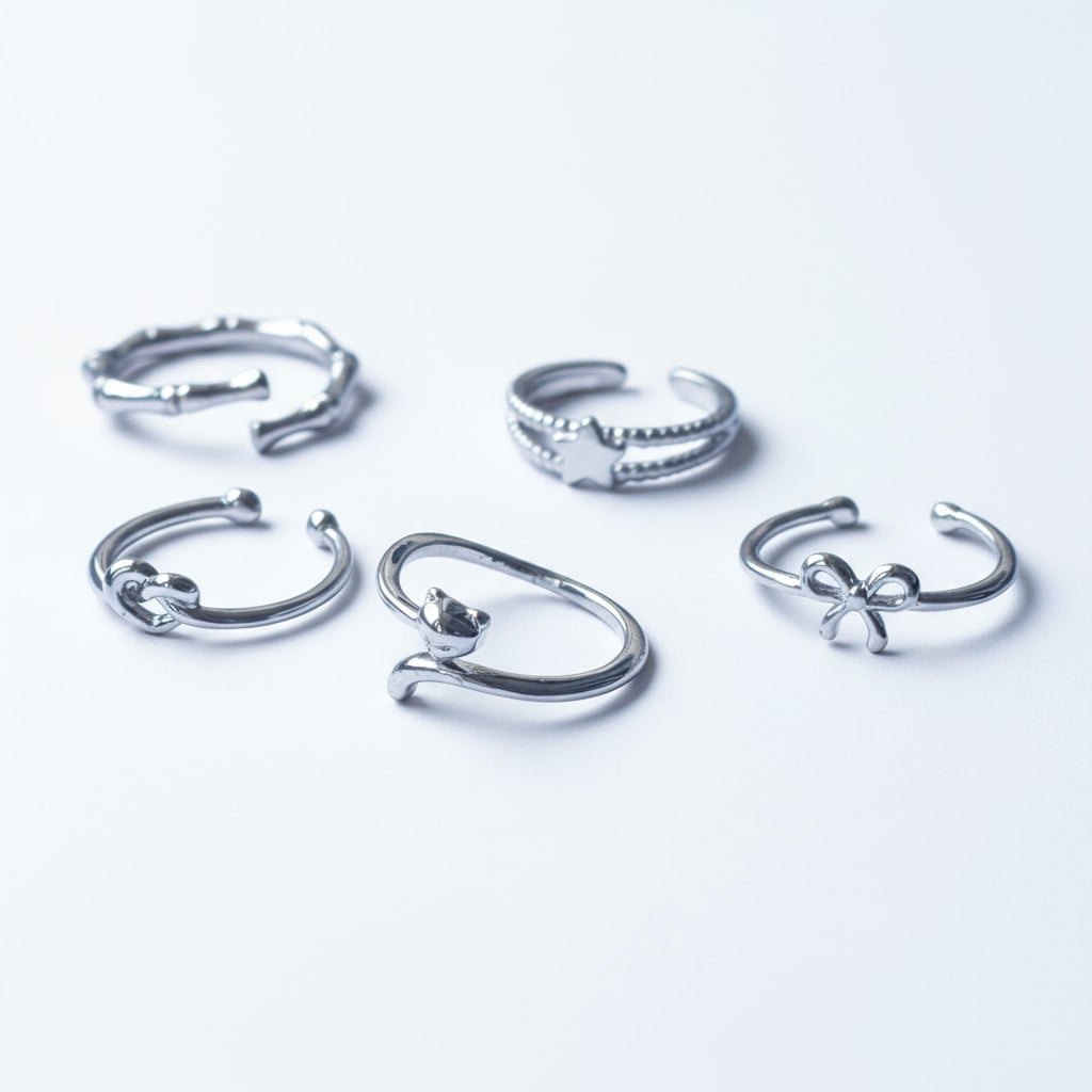 Ayarlanabilir 5'li Yüzük Seti