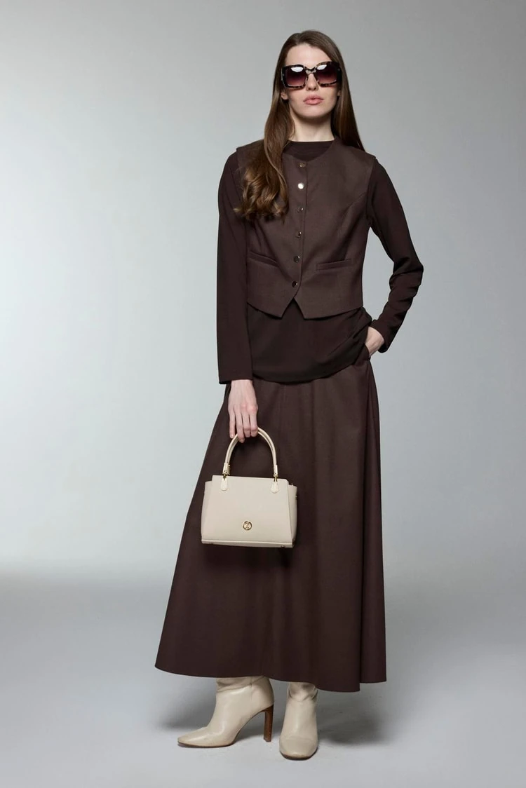Anna Üçl Takım ZÜHRE TK-1355 - Kahvrengi
