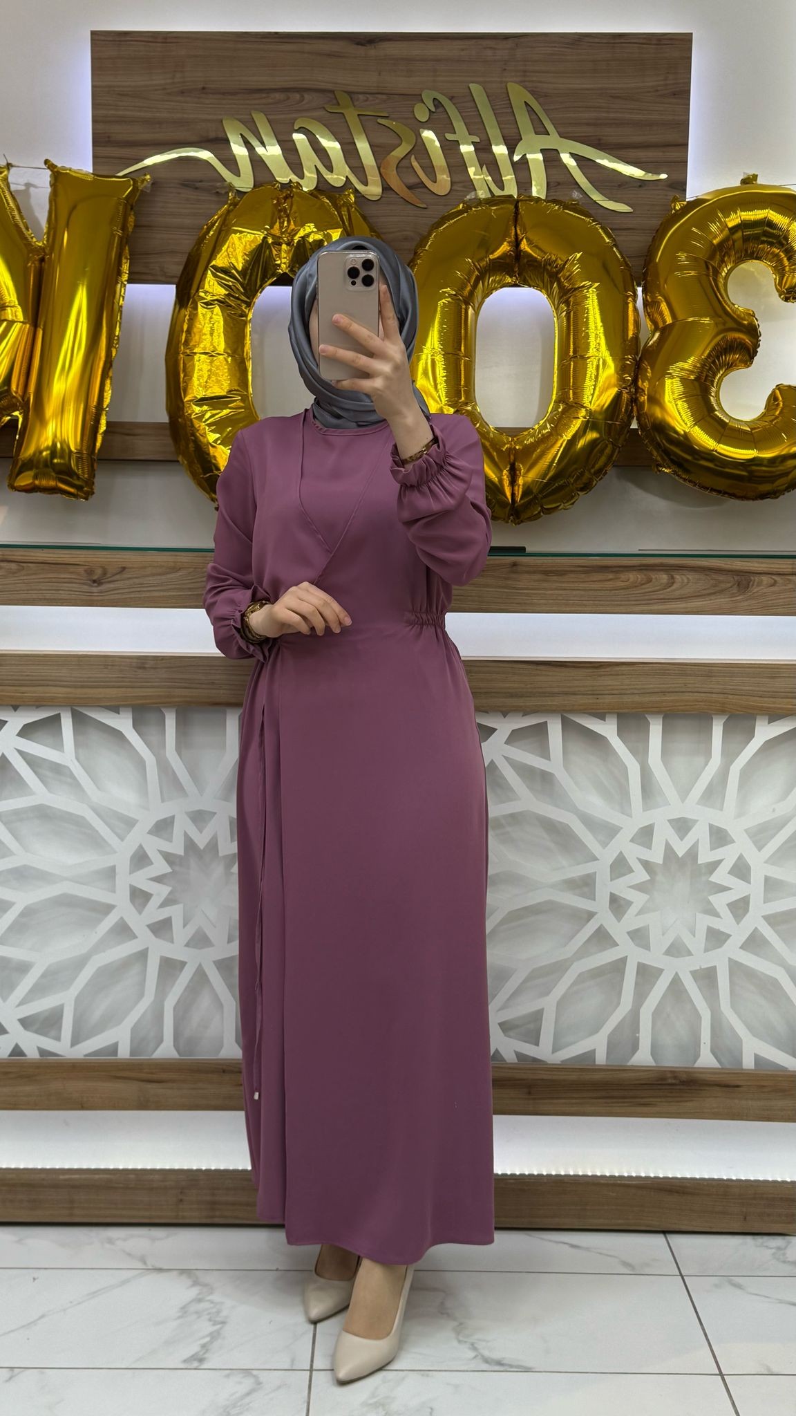 Bağlamalı Kadın Tesettür Elbise armn 25YT944 