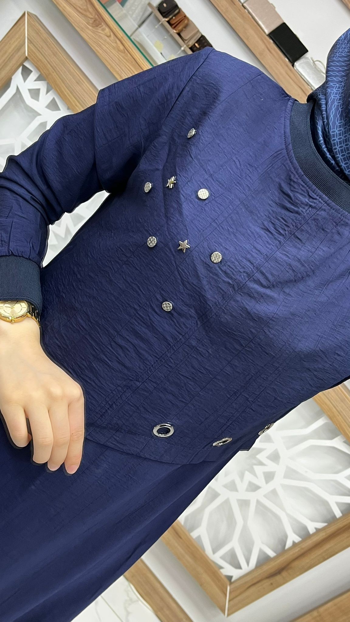 Kuş Gözü Detaylı  Elbise çnrö 2117