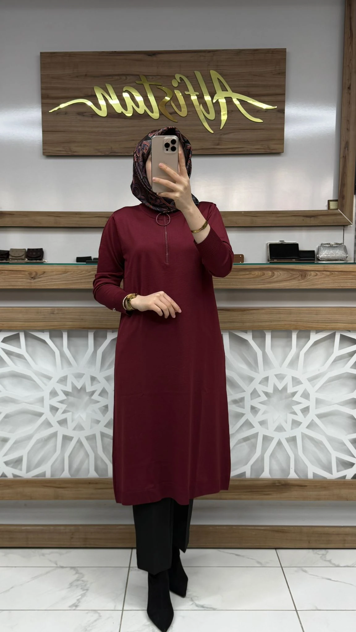 Fermuarlı Merserize Tunik armn 25YTD4113