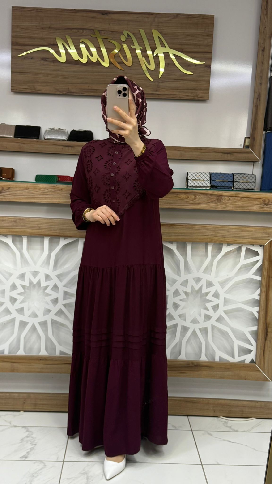 Fisto Detaylı Viskon Elbise 438