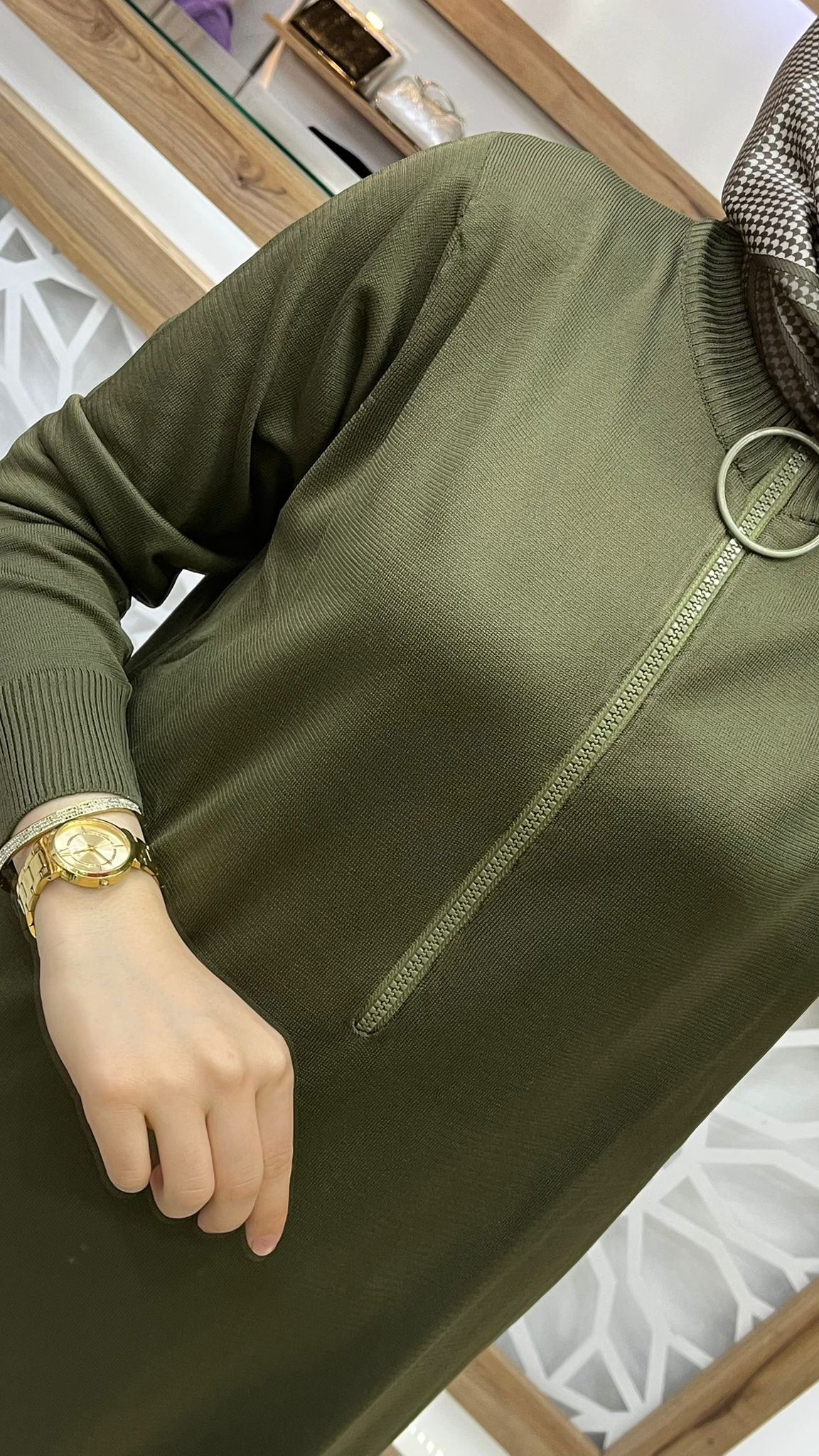 Fermuarlı Merserize Tunik armn 25YTD4113