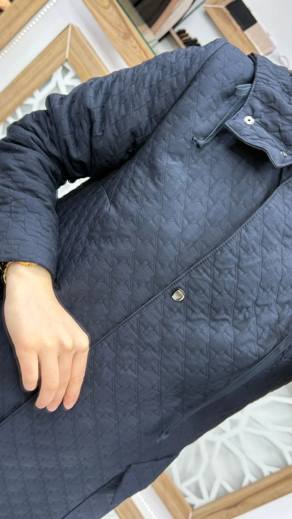 Kapüşonlu Desenli  Mont ZÜHRE 13856