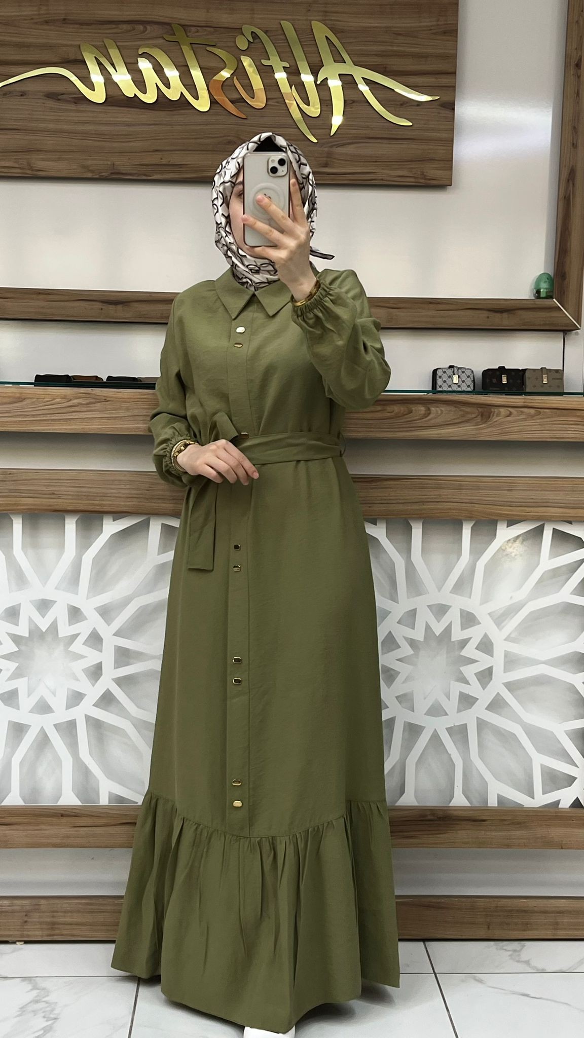 Kuşaklı Elbise çnrö 2149