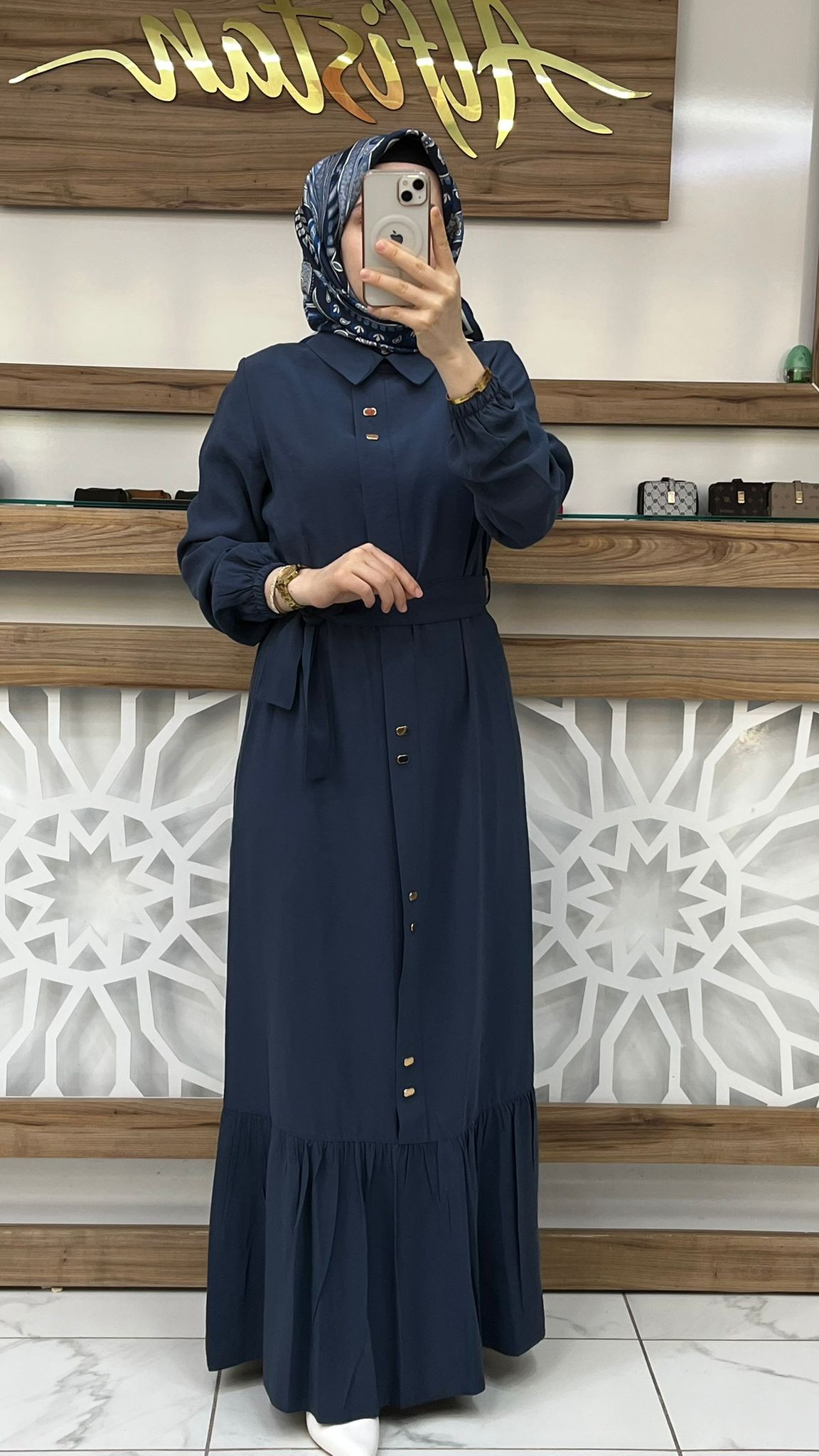 Kuşaklı Elbise çnrö 2149