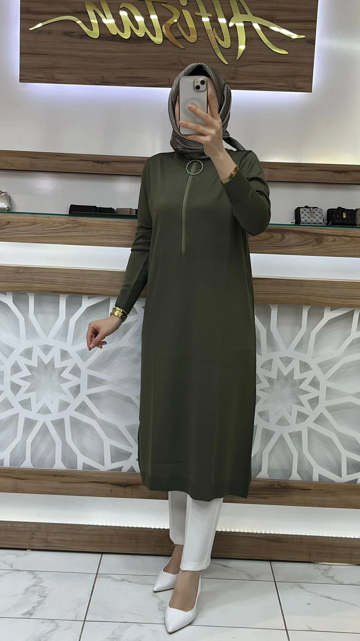 Fermuarlı Merserize Tunik armn 25YTD4113