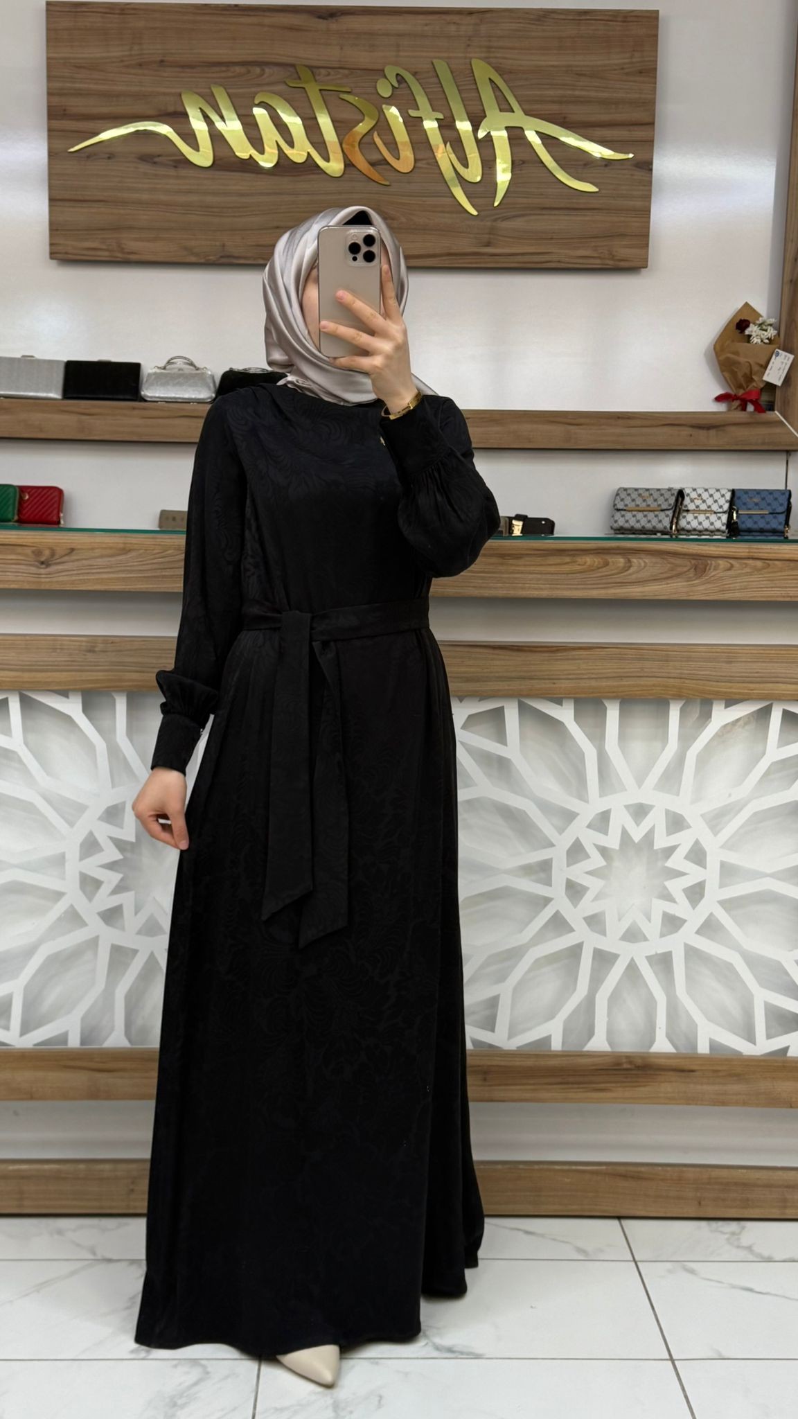 Saten Baskılı Elbise armn 25YT920