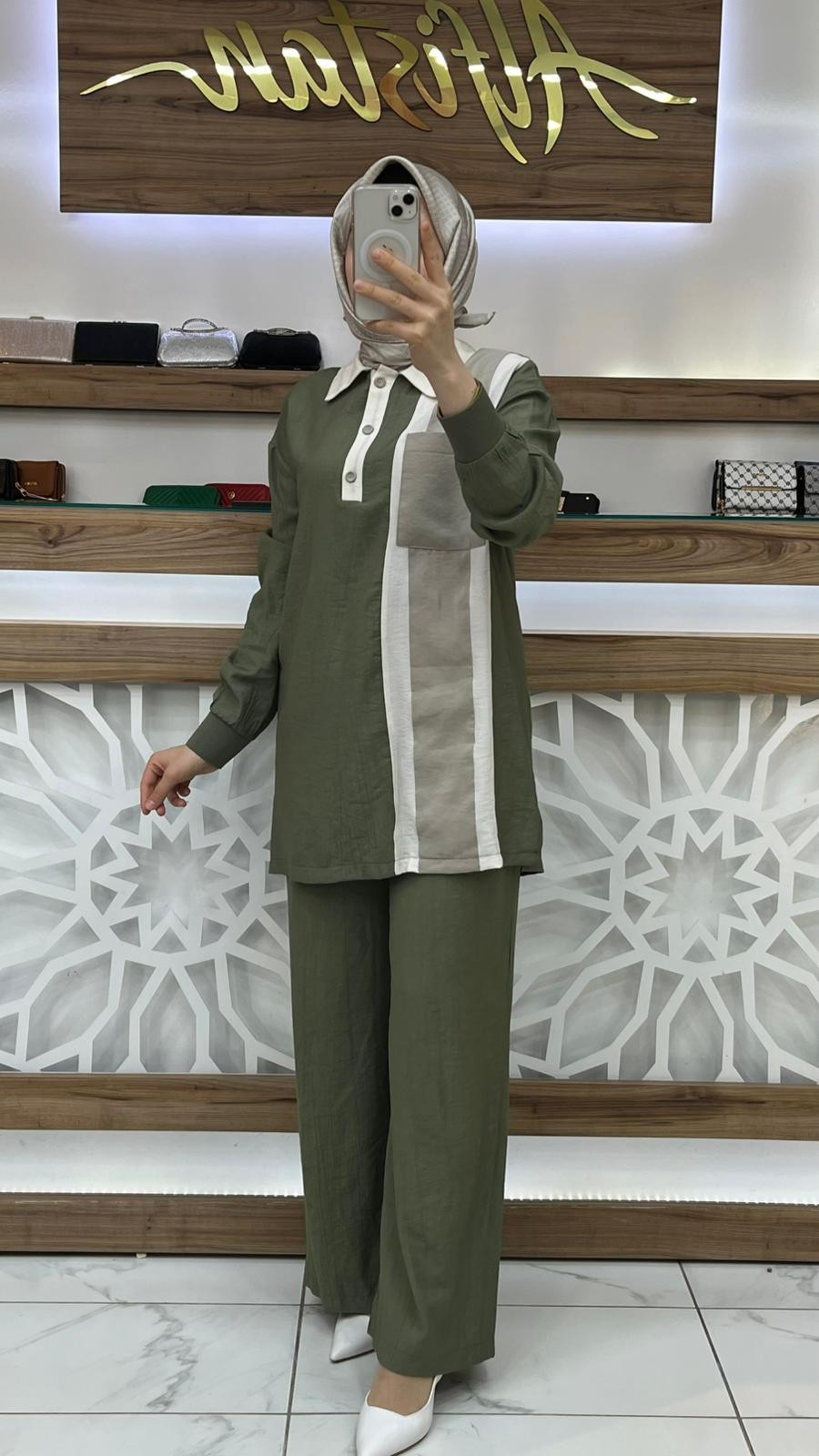 ARMİNE TREND RENK ŞERİTLİ İKİLİ TAKIM 25YT6130