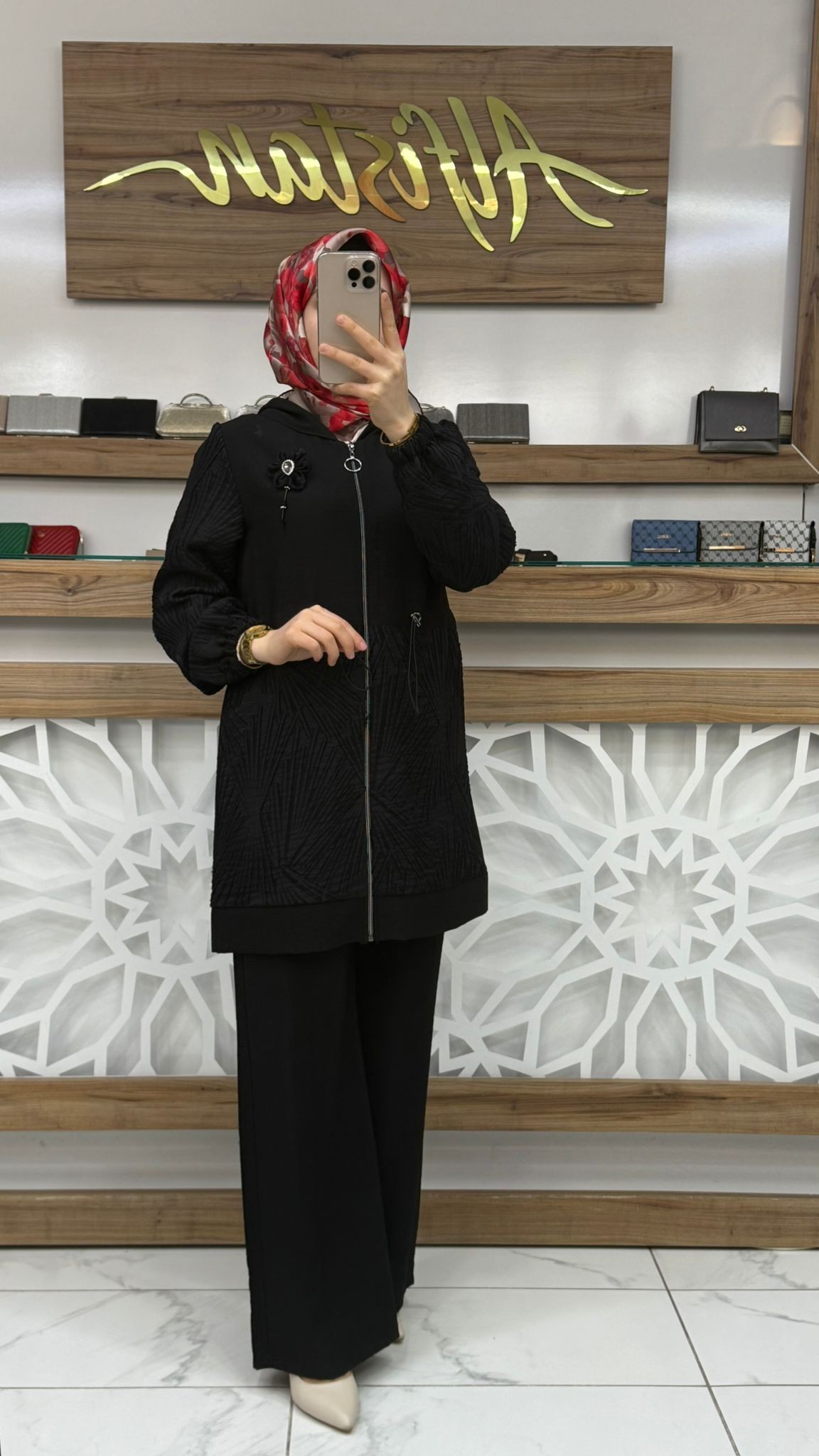 Bronşlu Pantolonlu Kadın İkili Takım dms 1008