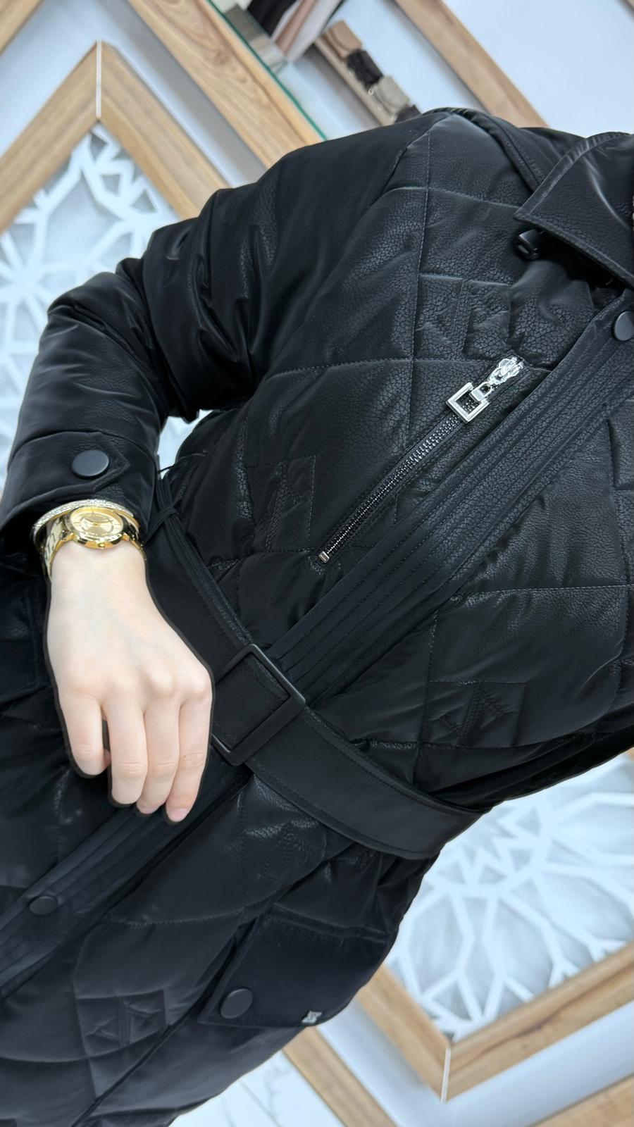 Kapüşonlu Kemerli  Mont ZÜHRE 13936