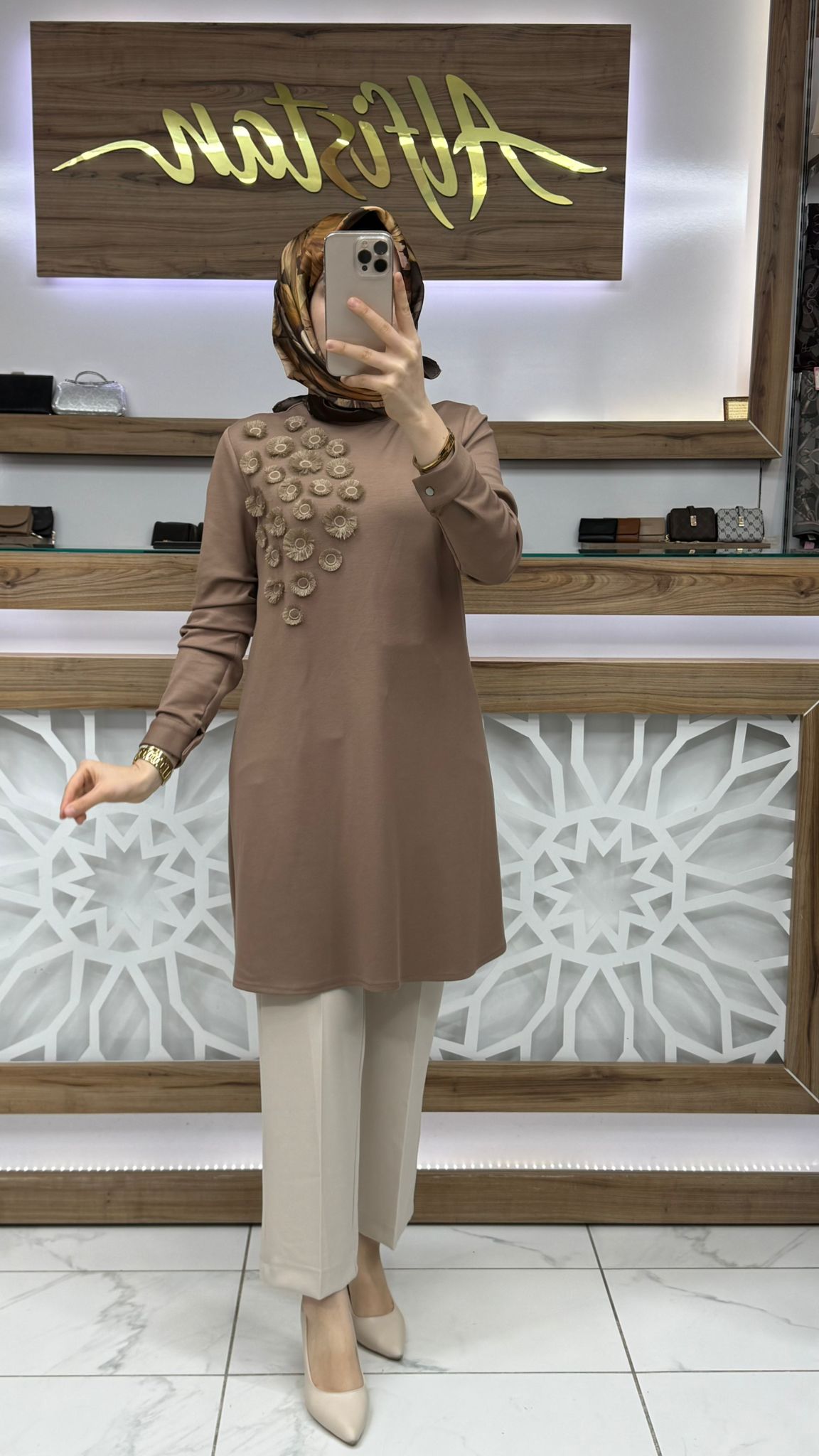 Önü Püskül Detaylı Tunik haya A1662