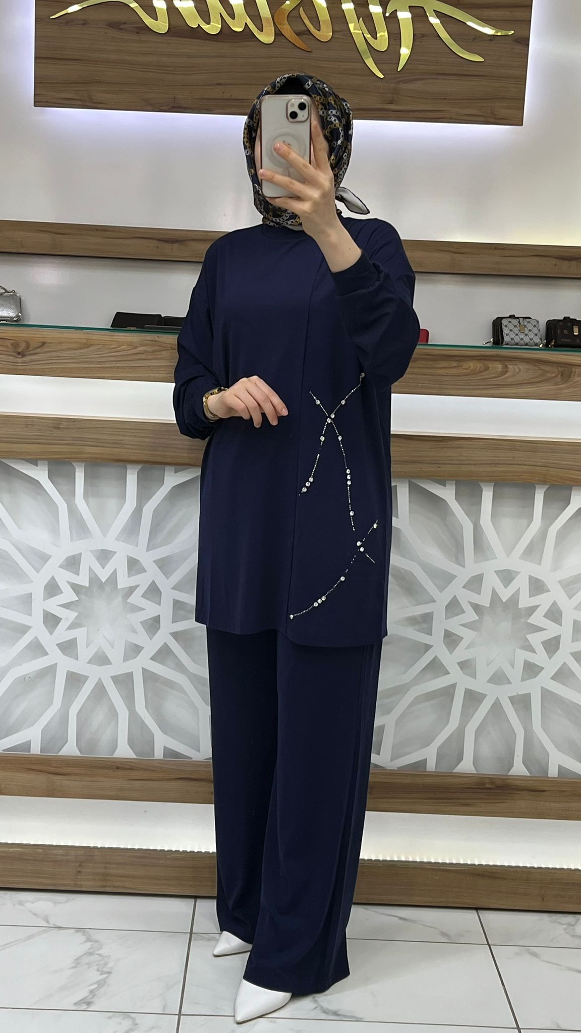 Taş İşlemeli Pantolonlu İkili Takım  lvdr 100852
