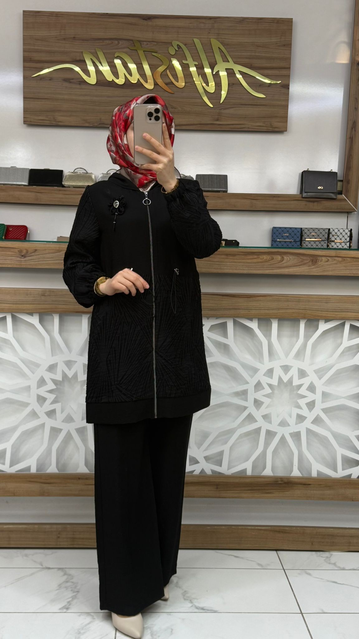 Bronşlu Pantolonlu Kadın İkili Takım dms 1008