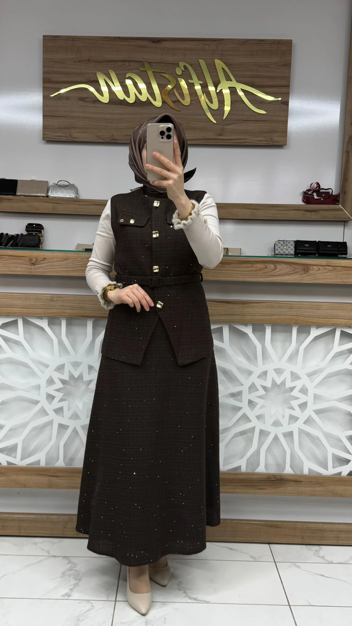 Yelekli Tüvit İkili Bayan Takım arm 25KT688