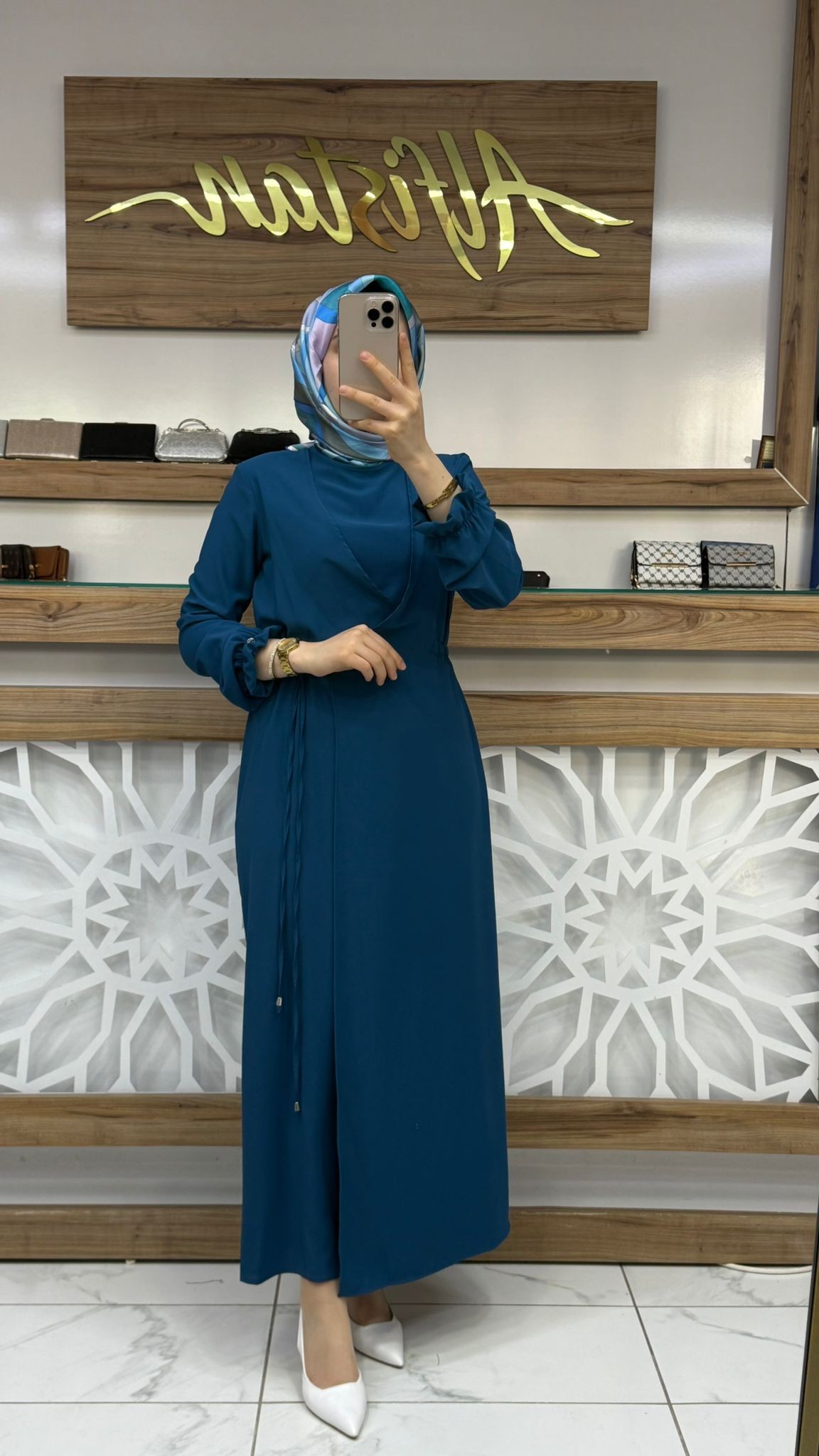 Bağlamalı Kadın Tesettür Elbise armn 25YT944 
