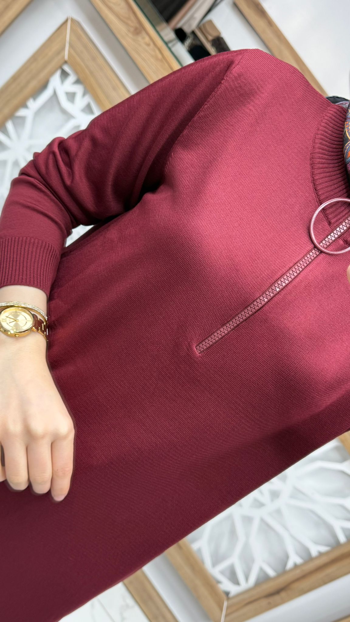 Fermuarlı Merserize Tunik armn 25YTD4113