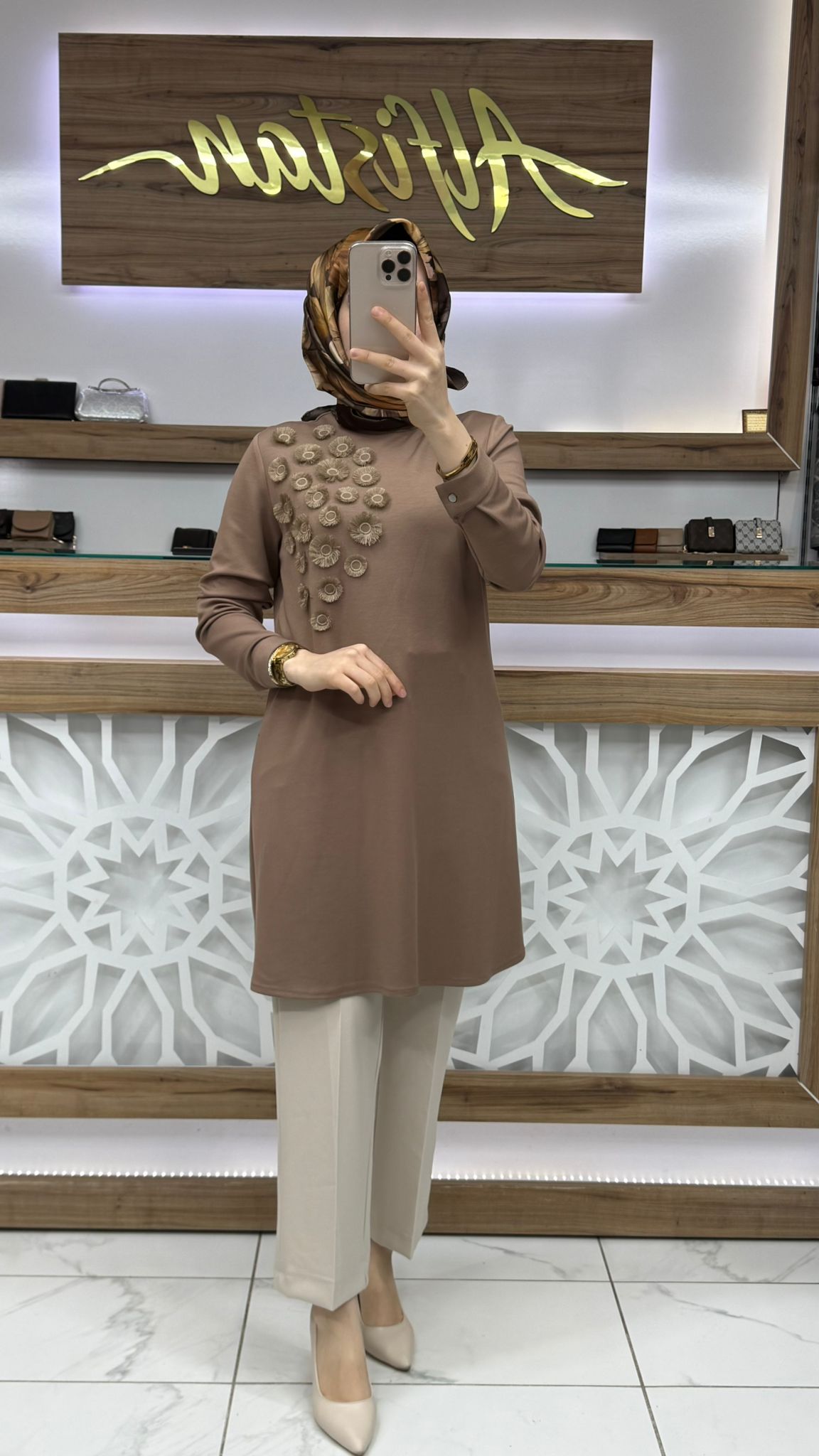 Önü Püskül Detaylı Tunik haya A1662