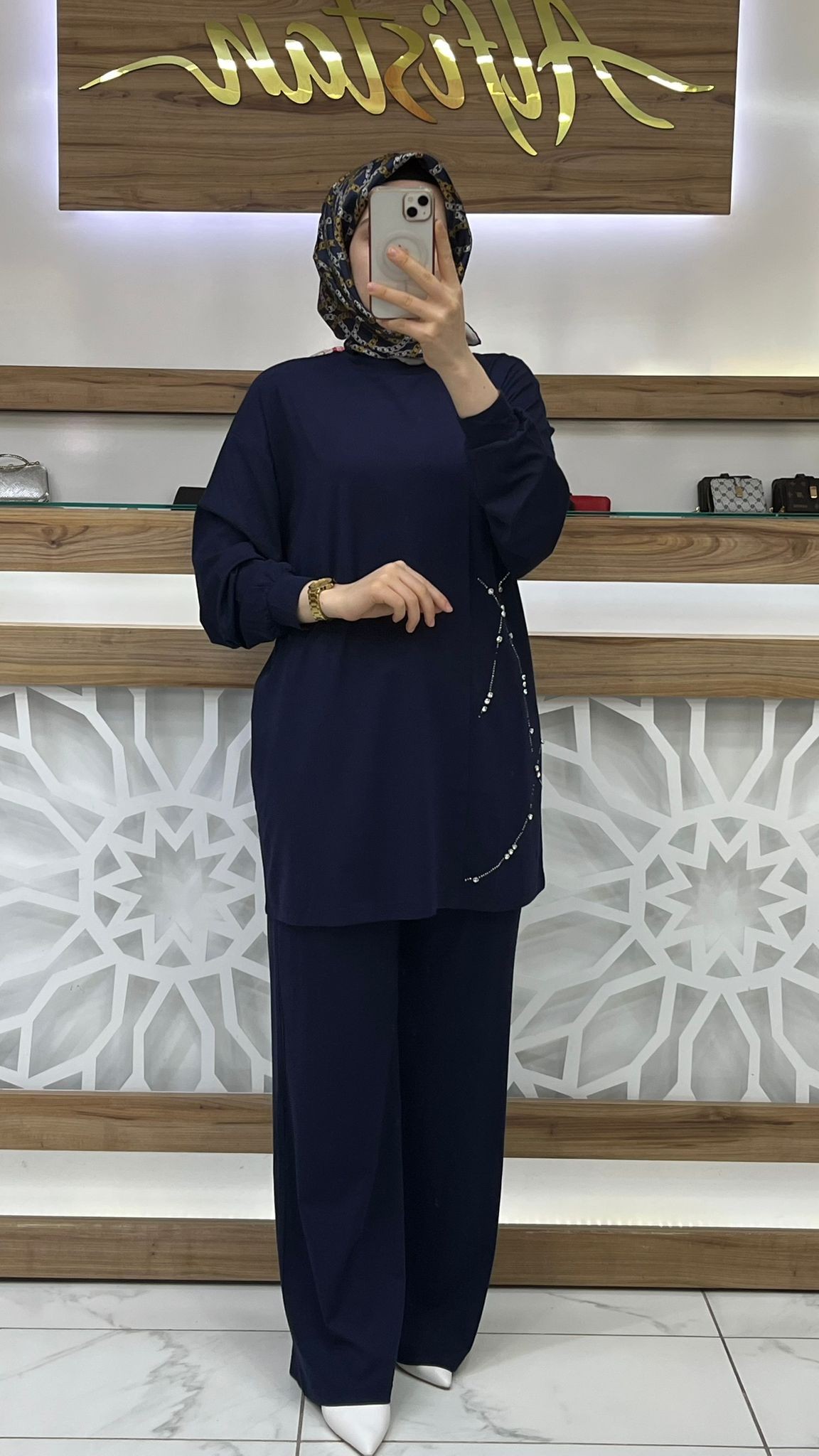 Taş İşlemeli Pantolonlu İkili Takım  lvdr 100852